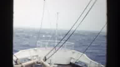 New York (1948): The Front End Of A Boat Moving Through The Water With Big Waves