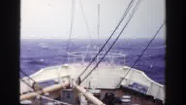 New York (1948): The Video Shows The Image Of A Boat Sailing On The High Seas