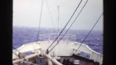 New York (1948): Ship Sailing On Sea With Clear View Of Ocean On Daylight