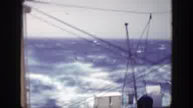 New York (1948): View Of Rough Blue Ocean Water Waves On A Cloudy Day