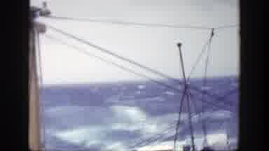 New York (1948): A Ship Beginning To Sink In The Rough Ocean