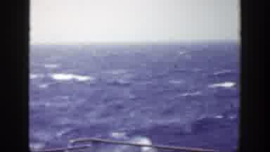 New York (1948): Boat On The Ocean In Rough Seas