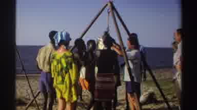 Nigeria (1969): People Hook A Big Fish On A Pulley