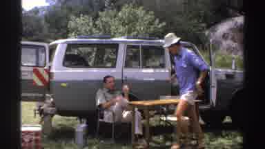 Nigeria (1969): Men Getting Ready To Camp On A Sunny Day In The Camp
