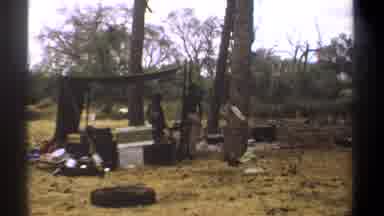 Kenya (1969): People In An Armed Tent In The Middle Of The Jungle Trees And