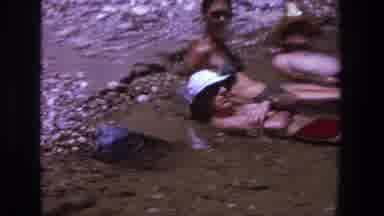 Utah (1969): Group Of People Sunbathing And Enjoying With Swimsuits Hats And