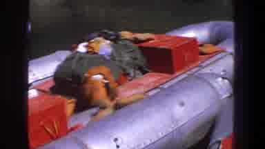 Utah (1969): Woman Looking Nervously At Loaded Raft And Flowing River
