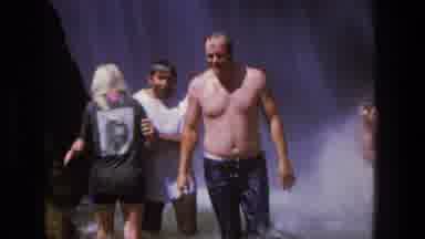 Utah (1969): Group Of Men Talking After Being Drenched In A Waterfall