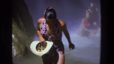 Utah (1969): A Drenched Woman Walks Out From Under A Waterfall Carrying A Hat And
