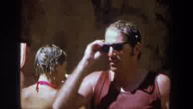 Utah (1969): A Man And Woman With Wet Hair And Clothes Followed By A Waterfall