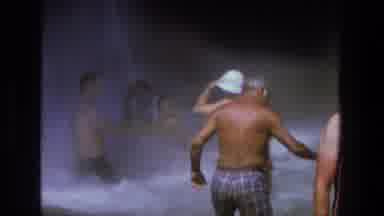 Utah (1969): People Gathered Taking A Bath In A Waterfall Being Pushed By The