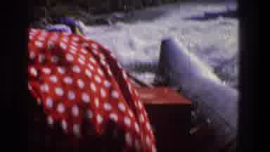 Utah (1969): Flotation Device Moving Along A Body Of Water With People Inside Of