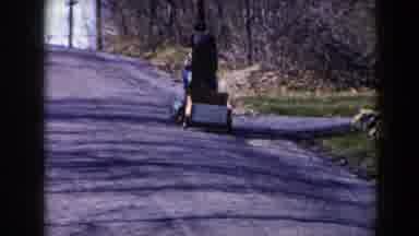 Pequot Lakes Minnesota (1964): Man And Woman Plays Drive Around In A Carriage In