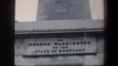 Baltimore Maryland (1960): An Old Tower About George Washington And It Symbol Of