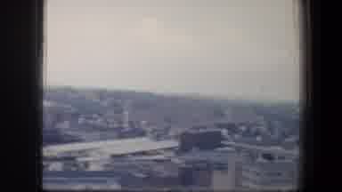 Baltimore Maryland (1960): Large Modern Cityscape With A Railing Across The Screen