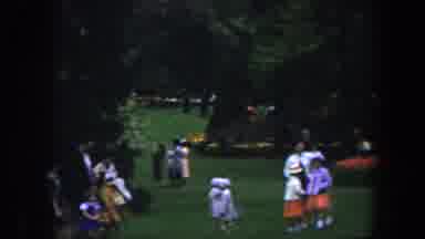 Baltimore Maryland (1960): People Outside Enjoying A Garden In The Spring Time On