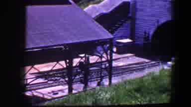 Baltimore Maryland (1960): Single Railway Line Passes Build Cave Surround Large