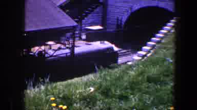 Baltimore Maryland (1960): A Train Moving Steadily Passing Through An Overhead