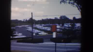 Baltimore Maryland (1960): Camera Pans From Left To Right Showing Road Traffic