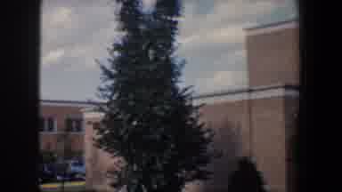 Baltimore Maryland (1960): Building Trees Sky Camera Moving Right