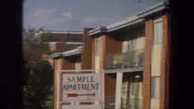 Baltimore Maryland (1960): View Of Tan Buildings And Tan Sample Apartment Sign On