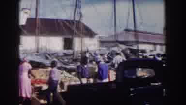 Nassau Bahamas (1961): People Go To Street Market