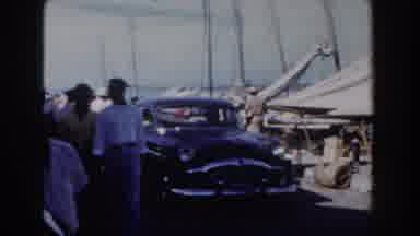 Nassau Bahamas (1961): Group Of People Interact On A Pier Possibly Take A Trip Or