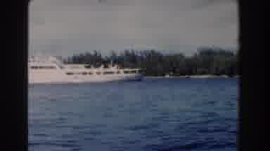 Nassau Bahamas (1961): A White Elegant Cruise Ship Parked On The Middle Of An