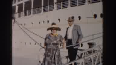 Nassau Bahamas (1961): Elderly Couple On Holiday Vacation Cruise Ship