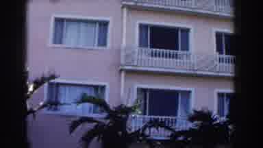 Nassau Bahamas (1961): Large Multiple Level Building With Windows Palm Trees Out