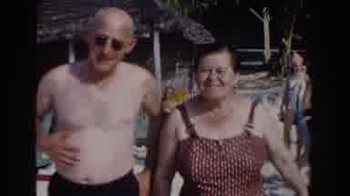 NASSAU BAHAMAS-1961: A Retired Couple Enjoying Their Vacation In Nassau