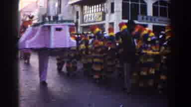 Nassau Bahamas (1961): Parade Carnival People In Colorful Costumes Marching Down