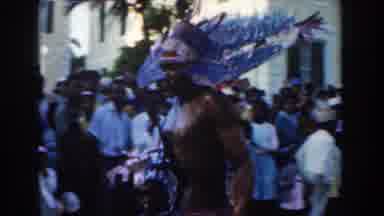 Nassau Bahamas (1961): A Parade Of People Dressed In Elaborate Costumes Walking