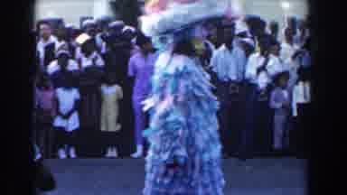Nassau Bahamas (1961): Filming The Parade With People In Costumes Dancing And