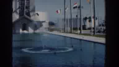 Nassau Bahamas (1961): Fountain Surrounded By Flags