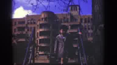 Cincinnatti Ohio (1949): A Kid Happily Getting Down In A Stairway To Meet Someone