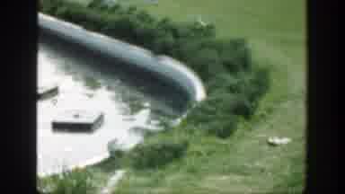Cincinnatti Ohio (1949): View Of Gray Stepping Stones In Reflection Pool
