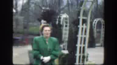 Cincinnatti Ohio (1949): A Family Touring The Private Patio And Gardens In Their