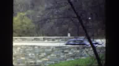 Cincinnatti Ohio (1949): Two Vintage Cars Passing Each Other On Old Forsaken