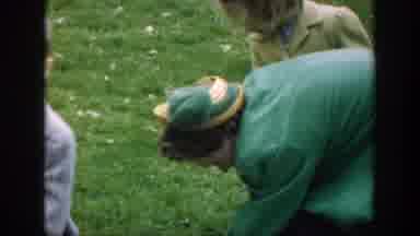 Cincinnatti Ohio (1949): A Lady Walking With A Little Girl By A Park Smiling To