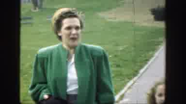 Mom's idea of 'quality time' is walking to work in sync!