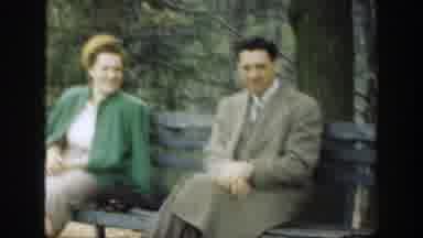 Cincinnatti Ohio (1949): Husband And Wife Sit Together And Watch Their Son Play