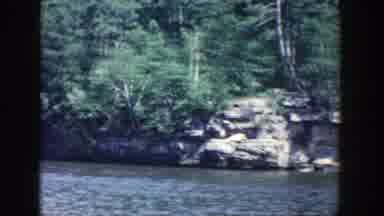 Wisconsin (1964): The View Of White Water And A Rocky Edge In A Wooded Area