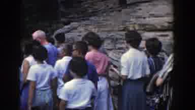 Wisconsin (1964): Crowd Visiting An Outdoor Park In Wisconsin In Group And Slowly