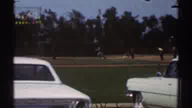 Woodland Hills California (1969): Parking Footage Of Baseball Game Near Small City