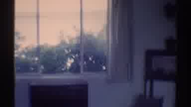Woodland Hills California (1969): Window With Curtains And Couch Inside A White