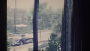 Woodland Hills California (1969): Indoor Video Looking Outside The Window Showing