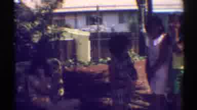Woodland Hills California (1969): Three Women Stand Under Large Shade Tree Near