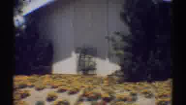Woodland Hills California (1969): The Landscape Of The Side Of A Home With A Van