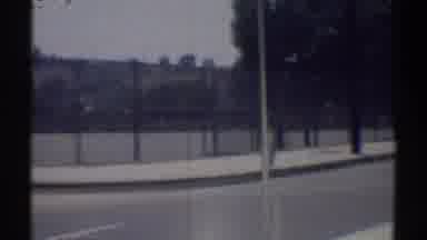 Woodland Hills California (1969): Driving In Down The Road Past A Park Near The